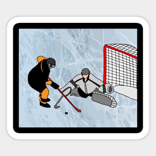 Hockey Sport Penalty Shot Sticker